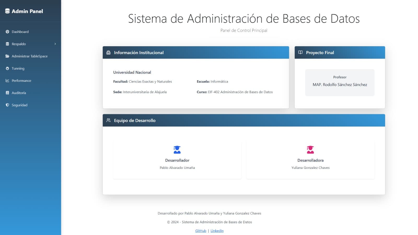 Sistema de Administración de Bases de Datos